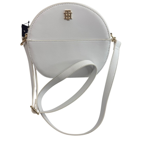 New‎ Tommy Hilfiger Women's Crossbody Bag White Round Circle Purse Handbag - Picture 3 of 14